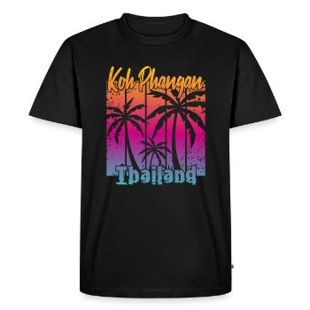 Koh Phangan Thaïlande - T-shirt Premium bio Homme - noir - Devant - Nico (187cm)
