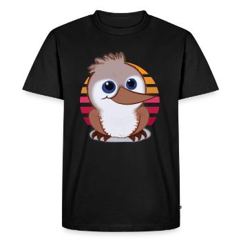 Kookaburra Drawing - Men's Premium Organic T-Shirt - black - Front - Nico (187cm)
