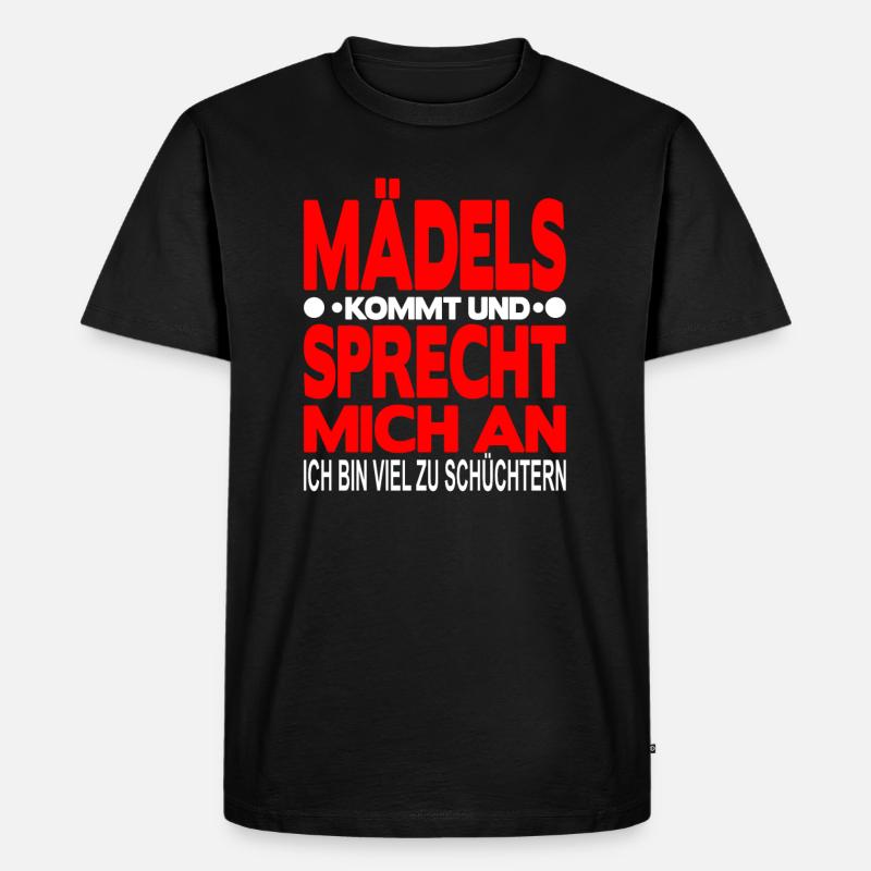 Ich bin Schüchtern - Männer Premium Bio T-Shirt - Schwarz