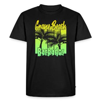 Crane Beach Barbados - Men's Premium Organic T-Shirt - black - Front - Nico (187cm)