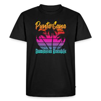 Punta Cana République dominicaine - T-shirt Premium bio Homme - noir - Devant - Nico (187cm)