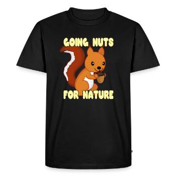 Going Nuts For Nature - Men's Premium Organic T-Shirt - black - Front - Nico (187cm)