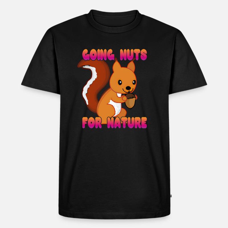 Going Nuts For Nature - Männer Premium Bio T-Shirt - Schwarz