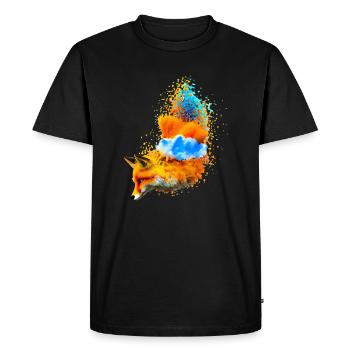Créativité sauvage Renard - T-shirt Premium bio Homme - noir - Devant - Nico (187cm)