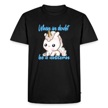 Soyez toujours une licorne - T-shirt Premium bio Homme - noir - Devant - Nico (187cm)