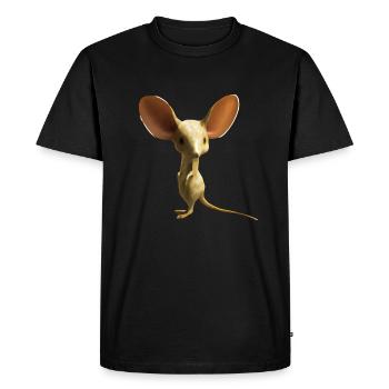 Joli design de gerboise à longues oreilles - T-shirt Premium bio Homme - noir - Devant - Nico (187cm)