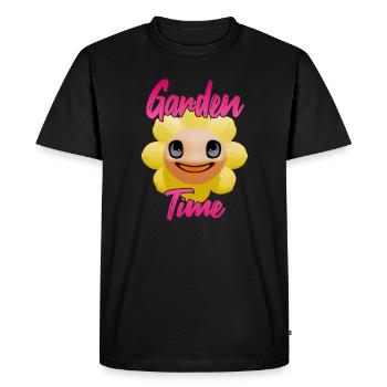 Gardentime Sunflower - Men's Premium Organic T-Shirt - black - Front - Nico (187cm)