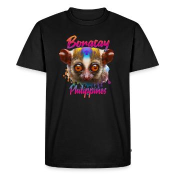 Tarsier sur Boracay, Philippines - T-shirt Premium bio Homme - noir - Devant - Nico (187cm)