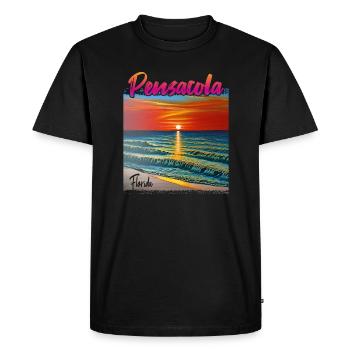 Coucher de soleil à Pensacola, Floride - T-shirt Premium bio Homme - noir - Devant - Nico (187cm)