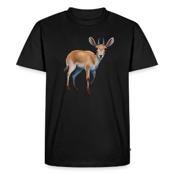 Antilope saïga - T-shirt Premium bio Homme - noir - Devant - Nico (187cm)