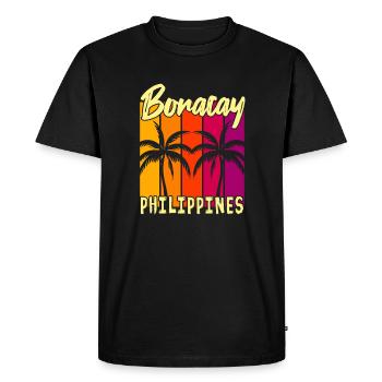 Sunset Boracay Philippines - Men's Premium Organic T-Shirt - black - Front - Nico (187cm)