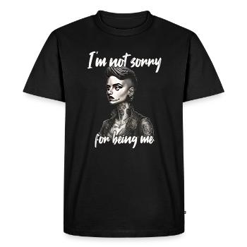 Proud of my individuality - Men's Premium Organic T-Shirt - black - Front - Nico (187cm)