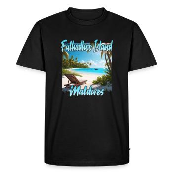 Paradise Maldives Fulhadhoo Island - T-shirt Premium bio Homme - noir - Devant - Nico (187cm)
