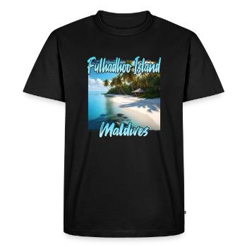 Paradise Maldives Fulhadhoo Island - T-shirt Premium bio Homme - noir - Devant - Nico (187cm)