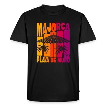 Majorque Playa de Muro - T-shirt Premium bio Homme - noir - Devant - Nico (187cm)