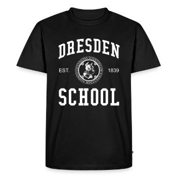 Dresden School Schule University Uni Universität - Men's Premium Organic T-Shirt - black - Front - Nico (187cm)