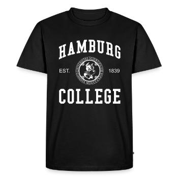 Hamburg College University Universität Hochschule - T-shirt Premium bio Homme - noir - Devant - Nico (187cm)