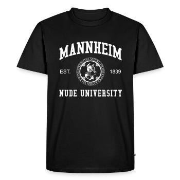 Mannheim Nude University Hochschule Universität - Men's Premium Organic T-Shirt - black - Front - Nico (187cm)