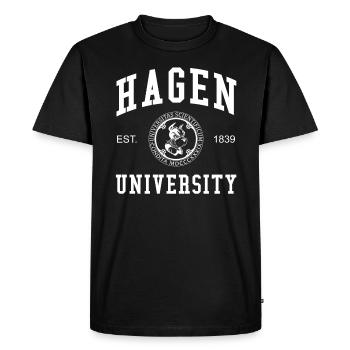 Université Hagen Universität Hochschule Uni - T-shirt Premium bio Homme - noir - Devant - Nico (187cm)