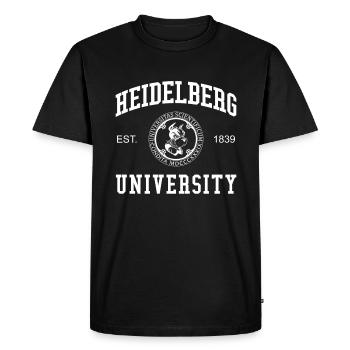 Université de Heidelberg Universität Hochschule Uni - T-shirt Premium bio Homme - noir - Devant - Nico (187cm)