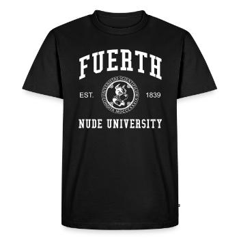 Fürth Nude University Universität Hochschule Uni - T-shirt Premium bio Homme - noir - Devant - Nico (187cm)