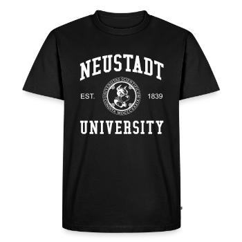 Université Neustadt Universität Hochschule Uni - T-shirt Premium bio Homme - noir - Devant - Nico (187cm)