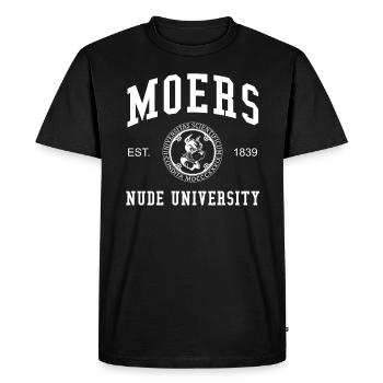 Moers Nude University University College University - T-shirt Premium bio Homme - noir - Devant - Nico (187cm)