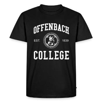 Offenbach College University School - Men's Premium Organic T-Shirt - black - Front - Nico (187cm)