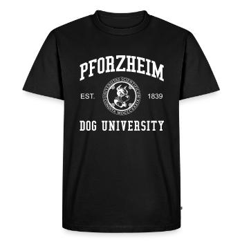 Collège universitaire universitaire du chien de Pforzheim - T-shirt Premium bio Homme - noir - Devant - Nico (187cm)