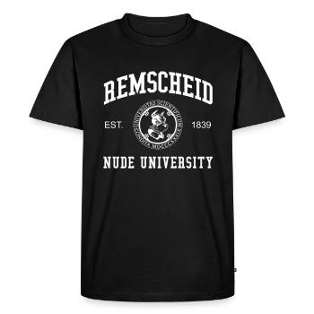 Remscheid Nude University Hochschule Universität - T-shirt Premium bio Homme - noir - Devant - Nico (187cm)