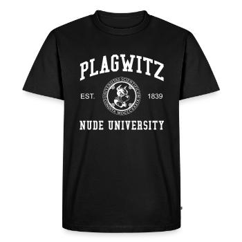 Leipzig Plagwitz Nude University Universität Uni - T-shirt Premium bio Homme - noir - Devant - Nico (187cm)