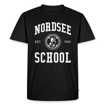 Nordsee School Universität Schule Uni University - Men's Premium Organic T-Shirt - black - Front - Nico (187cm)