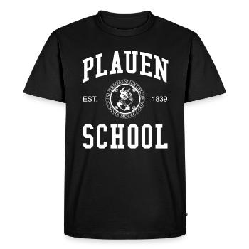 Plauen School Hochschule University Schule Uni - Men's Premium Organic T-Shirt - black - Front - Nico (187cm)