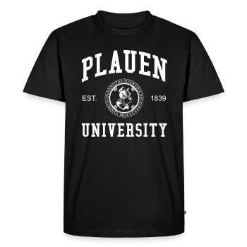 Plauen University Universität Hochschule Uni - Men's Premium Organic T-Shirt - black - Front - Nico (187cm)