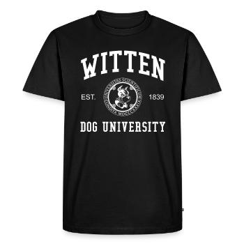 Witten Dog University Hochschule Universität Uni - Men's Premium Organic T-Shirt - black - Front - Nico (187cm)