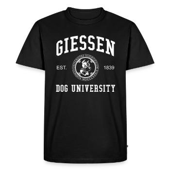 Gießen Dog University Universität Hochschule Uni - Men's Premium Organic T-Shirt - black - Front - Nico (187cm)