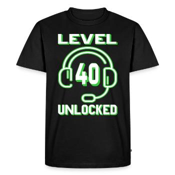 40 ans d'anniversaire de jeu Gamer Gamer - T-shirt Premium bio Homme - noir - Devant - Nico (187cm)