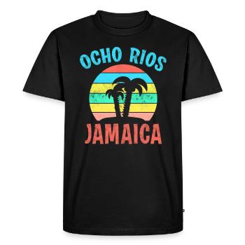 OCHO RIOS JAMAICA Sunset Caribbean Jamaica - Men's Premium Organic T-Shirt - black - Front - Nico (187cm)