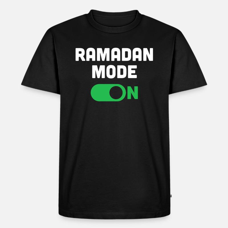 Ramadan-Modus an - Männer Premium Bio T-Shirt - Schwarz