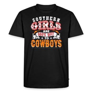 Banjo Musique country Rock Rock Country Rock - T-shirt Premium bio Homme - noir - Devant - Nico (187cm)