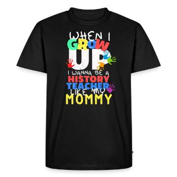 Professeur d’histoire Cours d’histoire Hamlet - T-shirt Premium bio Homme - noir - Devant - Nico (187cm)