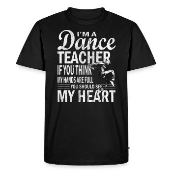 Danse, claquettes, claquettes - T-shirt Premium bio Homme - noir - Devant - Nico (187cm)