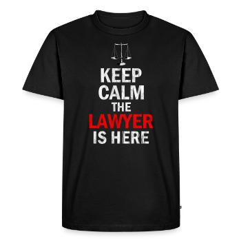 Paragraphe droit - T-shirt Premium bio Homme - noir - Devant - Nico (187cm)