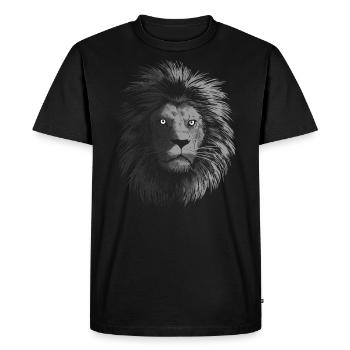 Léon dans l’ombre - T-shirt Premium bio Homme - noir - Devant - Nico (187cm)