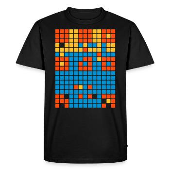 Vecteur de grille de motif - T-shirt Premium bio Homme - noir - Devant - Nico (187cm)