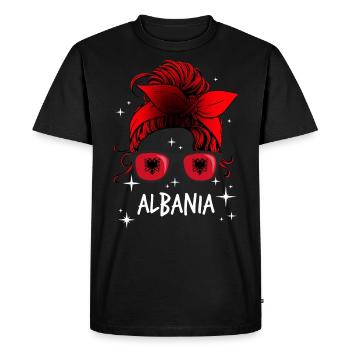 Albanie - T-shirt Premium bio Homme - noir - Devant - Nico (187cm)