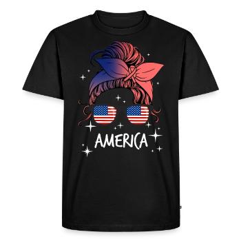 Amérique du Nord - T-shirt Premium bio Homme - noir - Devant - Nico (187cm)