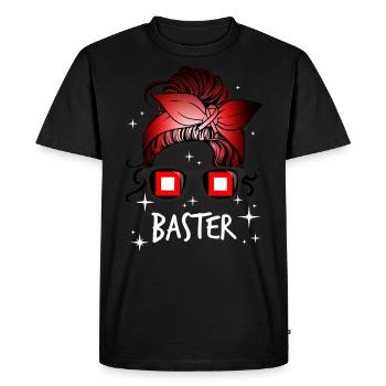 Baster - Men's Premium Organic T-Shirt - black - Front - Nico (187cm)