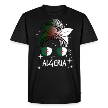 Algérie - T-shirt Premium bio Homme - noir - Devant - Nico (187cm)