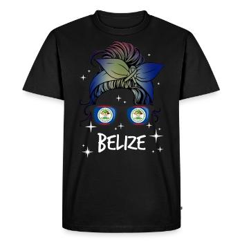 Belize - Men's Premium Organic T-Shirt - black - Front - Nico (187cm)